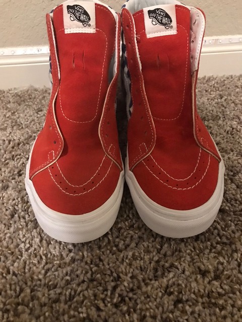 red vans no laces