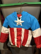 Marvel Disney Store Genuine Authentic Captain America Jacket Youth Size 4