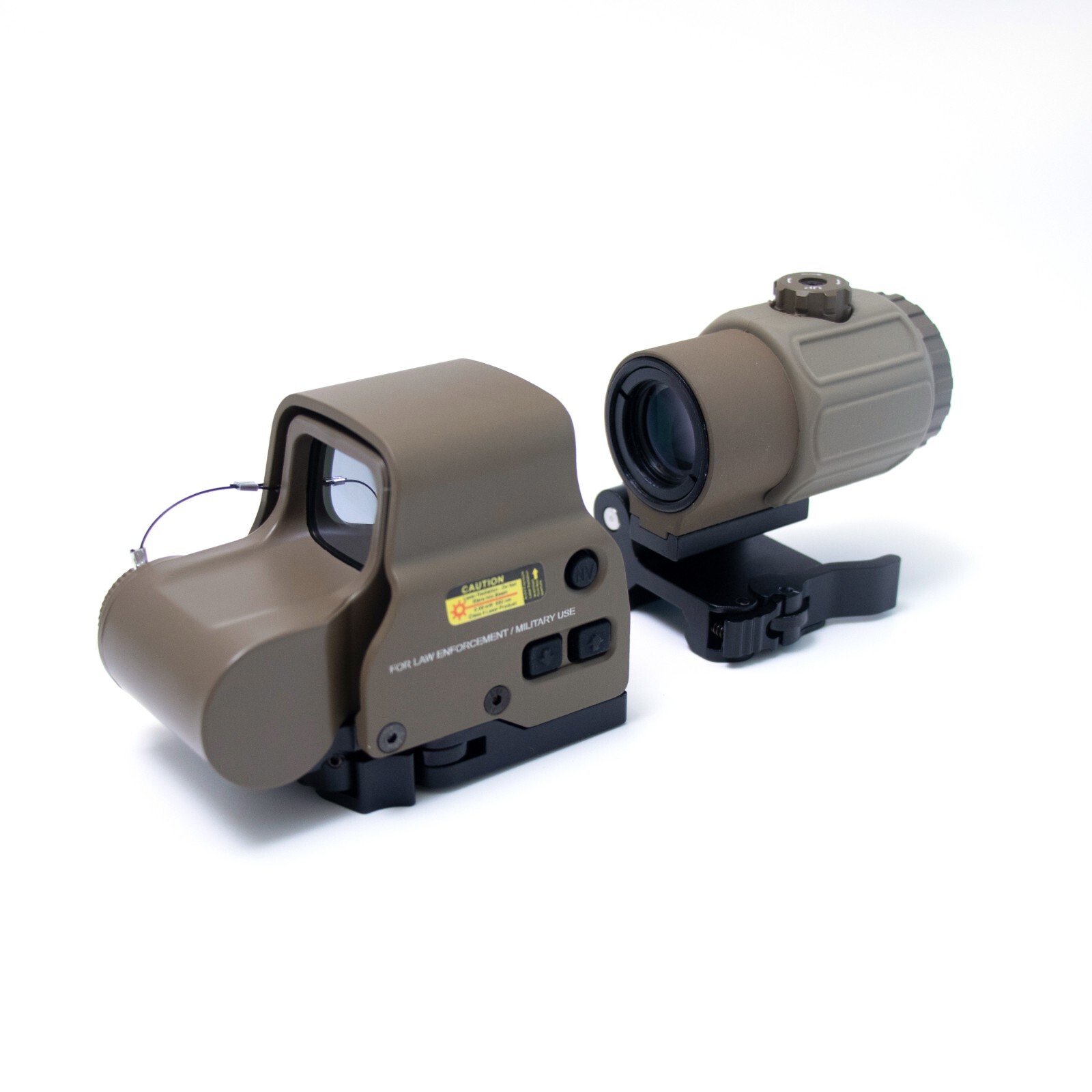 558 G43 Holographic Red Green Dot Sight With 3X Magnifier Combo - Flip QD Mount