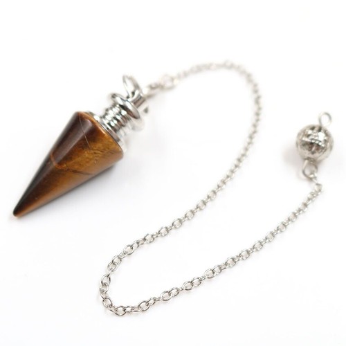 Natural Crystal Quartz Gemstone Point Dowsing Pendulum Scrying Dowser Healing - Picture 5 of 15