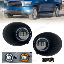 For 2008-2011 Sequoia 2007-2013 Toyota Tundra LED Fog Lights Bumper Lamps