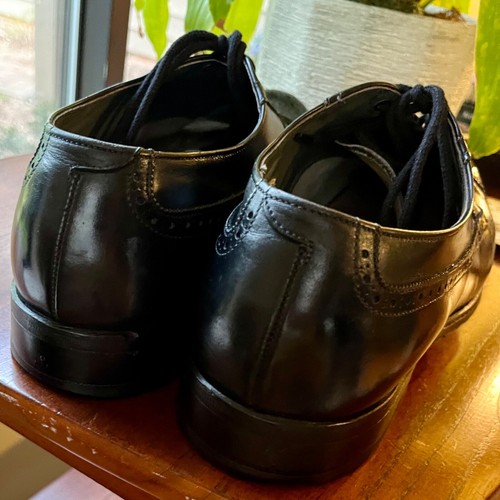 Lloyd & Haig Black Wingtip Design, Cheaney Oxfords - 12 - Red Rooster's Vintage - Picture 20 of 22