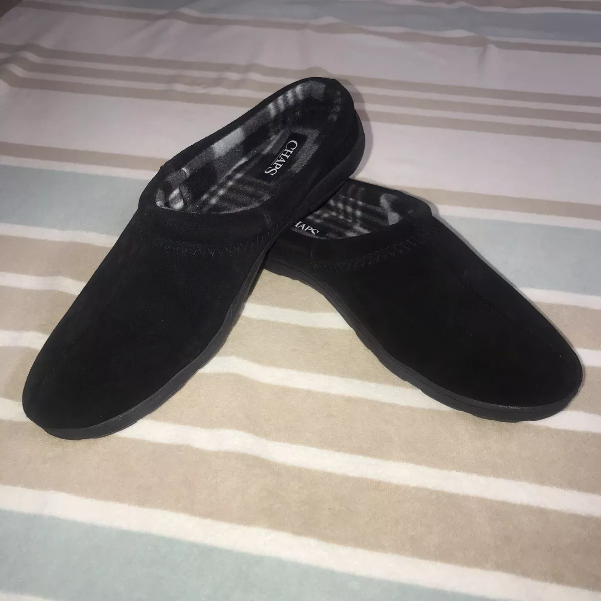 Chaps Men s Suede Clog Slippers Size XXL 12.5 13 eBay