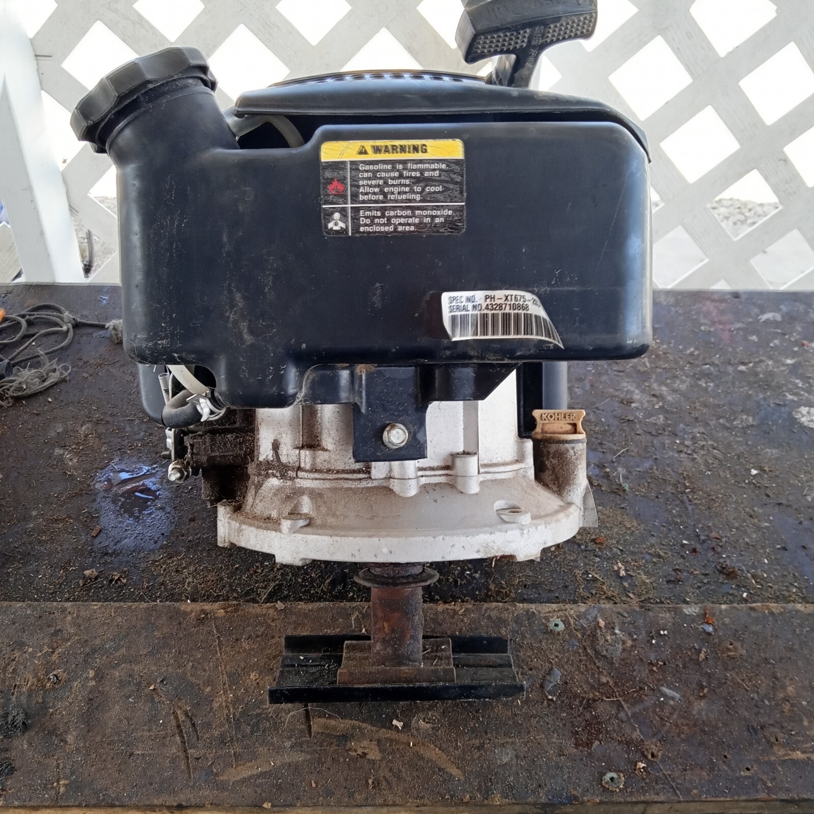 Toro/Kohler engine Xt675 With Blade Adapter eBay