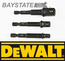 DeWalt Socket Adapter Set Hex Shank to 1/4",3/8",1/2" Impact Driver/Drill Ready