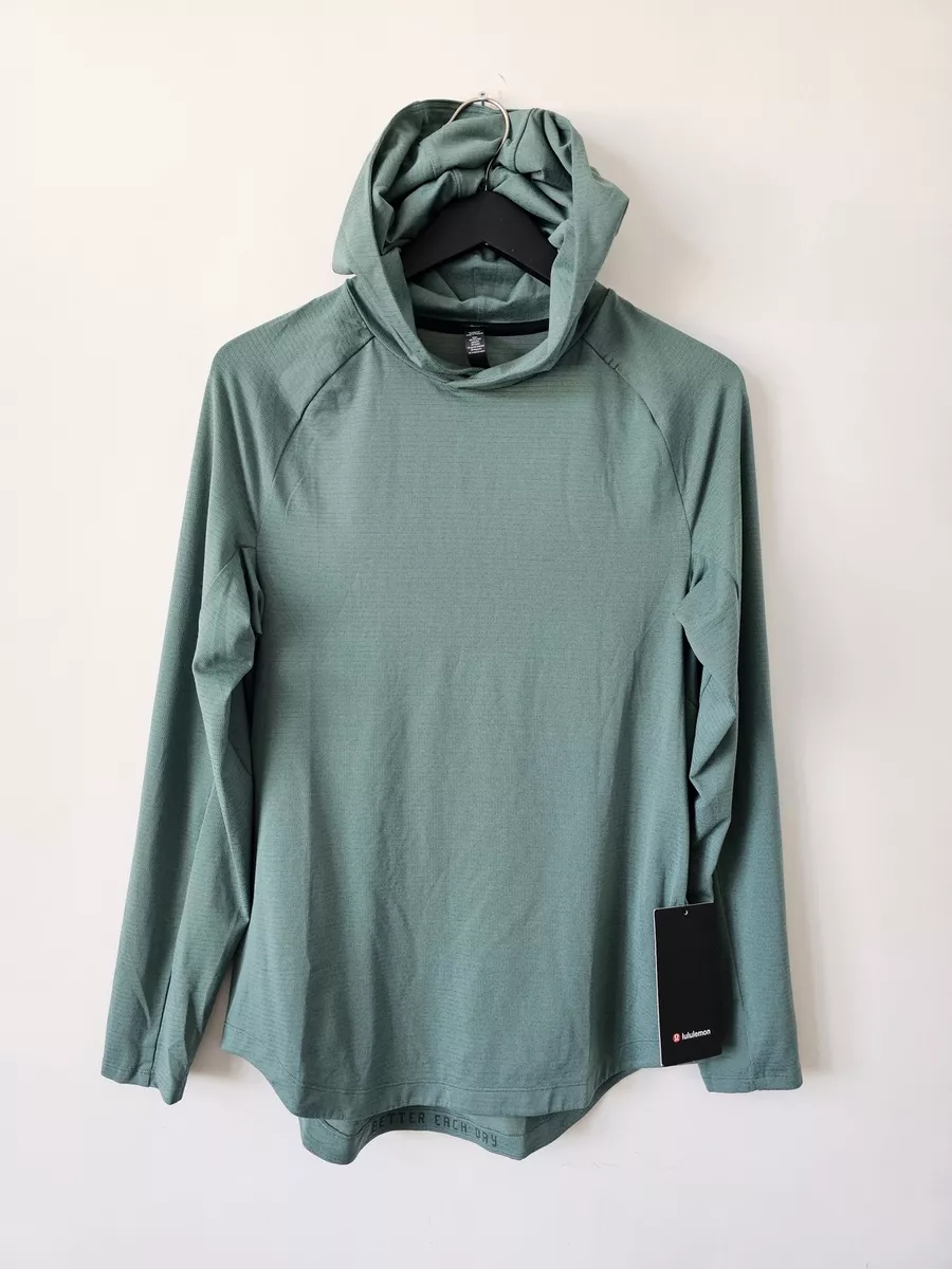 NWT LULULEMON MEFO Forest Green Drysense LS Pullover Hoodie Men s