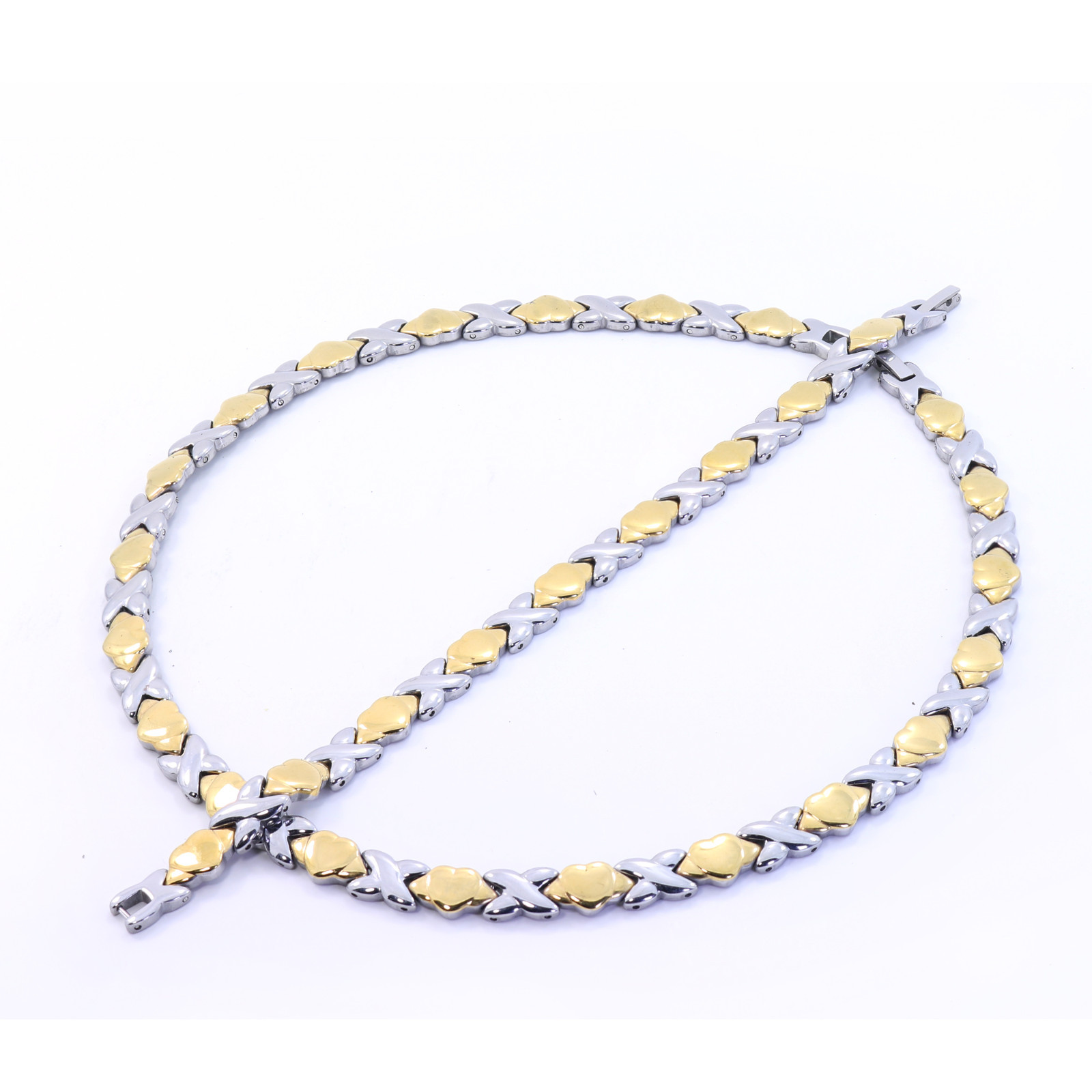 Hugs And Kisses Bracelet In Fine Bracelets Without Stones Hugs And Kisses Stainless Steel Stampato Necklace And Bracelet Set Two Stainless Steel Multi-Tone Gold Plated Fashion Bracelets - Foto 6