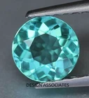 NATURAL BLUE APATITE 7 MM ROUND CUT VERY NICE COLOR ALL NATURAL F-4465