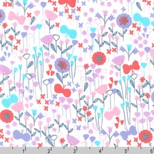Tela blanca con mariposas de Robert Kaufman - modesS4u