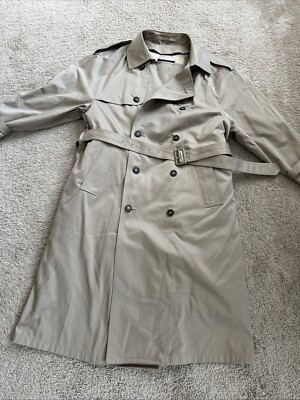 London Fog Men's Size 40 REG Trench Coat w/ Removable Full Inner Liner  Belt