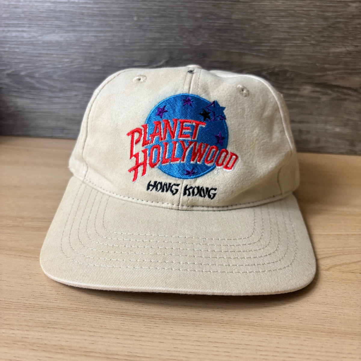 Casquette Planet Hollywood Snapback Vintage Années 90 - Taille Adulte Ajustable - Noire - 100% Coton