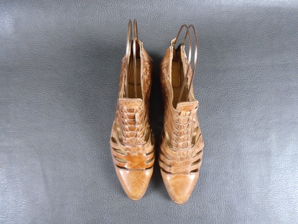 Bed Stu Shoes Womens 7 La Cruces Huarache Hand Woven Leather 
