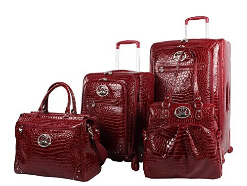 Kathy Van Zeeland PVC 4 Piece Luggage set - Dowel and Shopper Bags