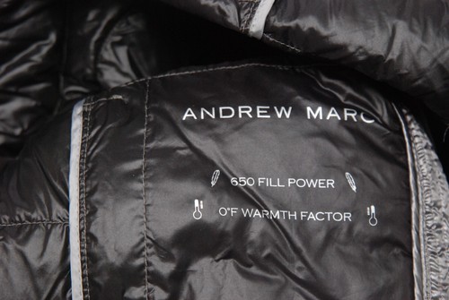 Andrew Marc Women's Packable Light Weight Premium Down Long Jacket, Silver, M - Picture 7 of 7