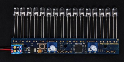 16 Kanal Lauflicht Magic Blinker verschiedene Effekte + 16x LED 5mm blau