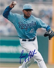 JEREMY JEFFRESS  KANSAS CITY ROYALS    ACTION SIGNED 8x10
