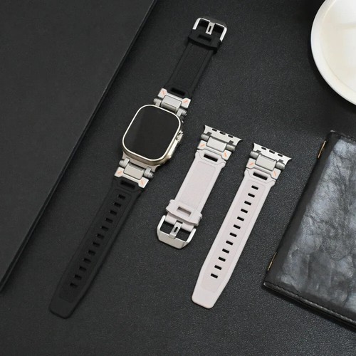 42/44/45/49mm Band For Apple Watch Ultra 2 4 5 6 7 8 9 SE Silicone Sports Strap - Picture 5 of 23