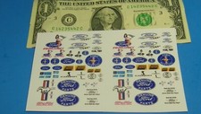 HO 1:87 Slot Car  1/64 Diecast WHITE Background STICKERS Medium 2X FORD RULES
