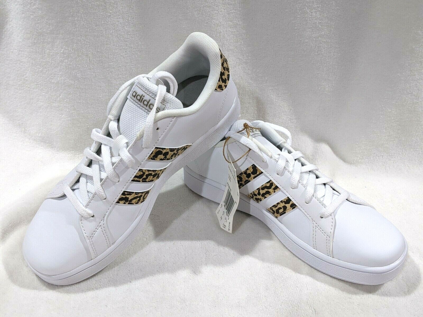 adidas Grand Court K White/Leopard Girl’s Sneakers – Size 5 NWB FZ3510 adidas Grand Court K White/Leopard Girl’s Sneakers – Size 5 NWB FZ3510