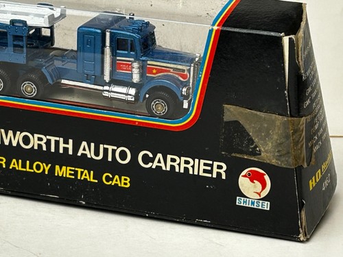 Shinsei Diecast No. 4162 HO Scale Kenworth Auto Hauler Semi Truck with Box - Picture 10 of 18