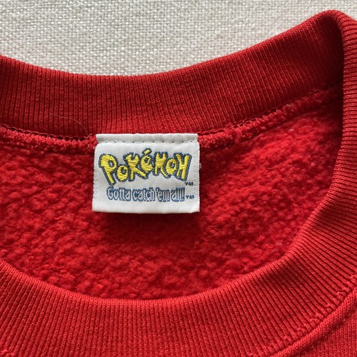 Vintage Pokemon Sweatshirt Youth Size 8 Medium Red Pikachu 1999 90s RARE - Picture 6 of 11
