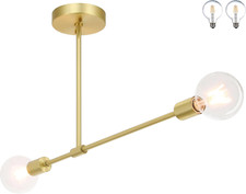 Modern Brass Sputnik Flush Mount Ceiling Light with LED Bulbs for Any Room