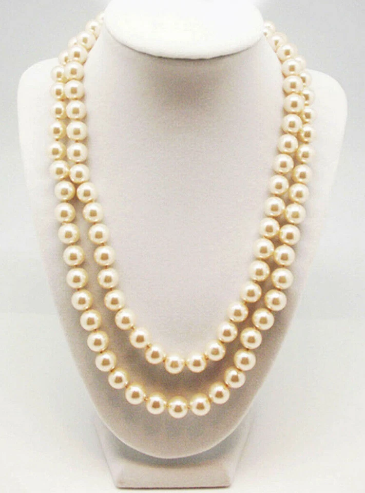 HEIDI DAUS 40 in PERLA SINTÉTICA CRISTAL BRONCE COLLAR PENDIENTES CONJUNTO DE JOYERÍA NUEVO Foto 3 de 4