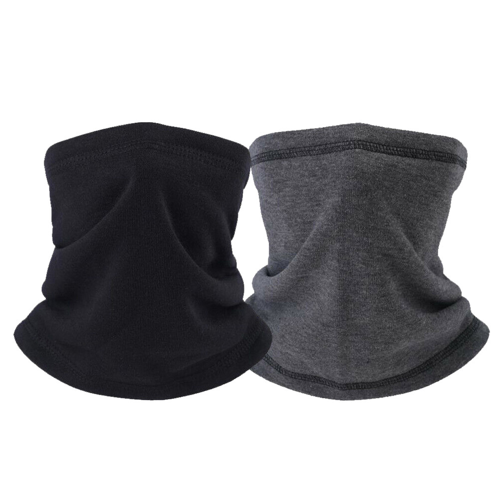2PACK Winter Neck Warmer Gaiter Ski Fleece Warm Windproof Face Scarf