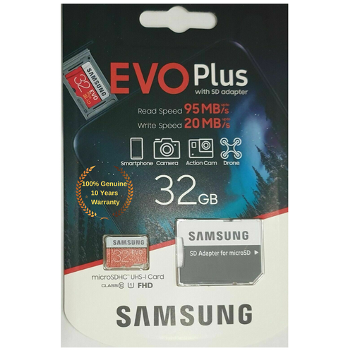 Micro SD Memory Card TF Class 10 SDHC SDXC Samsung 32GB 64GB 128GB FHD & Adapter - Zdjęcie 4 z 39