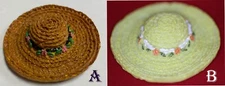 Concord Dollhouse Miniature Resin Straw Hat, 2" Diameter,  #M1806