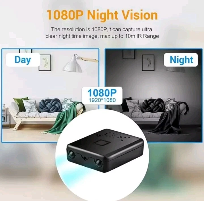 Mini IP Kamera 1080P HD Camera Überwachungskamera IR Cam Nachtsicht Einbrech🕴️ - Bild 2 von 4