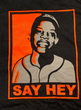 ULTRA RARE SGA SAN FRANCISCO SF GIANTS WILLIE MAYS 'SAY HEY' XL TSHIRT Jersey T