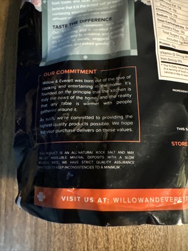 Pink Himalayan Sea Salt Coarse Non Gmo Willow And Everett 2 Pounds - Picture 8 of 8