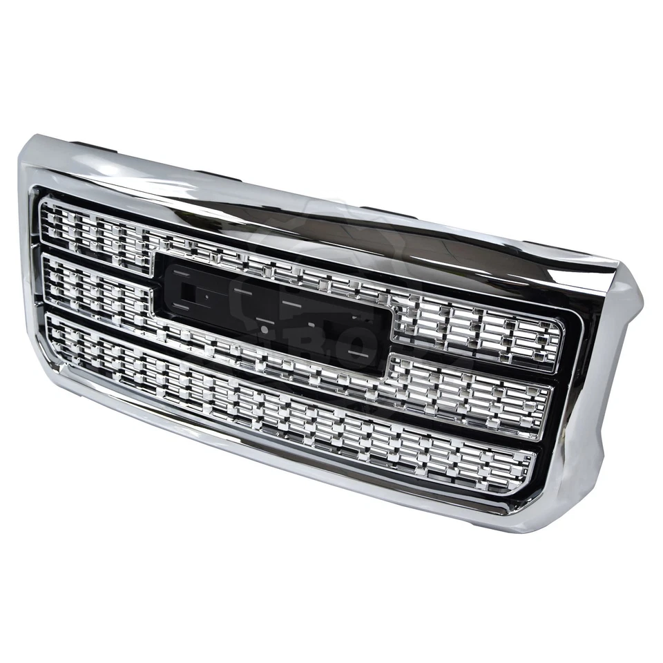 For GMC Sierra 2500HD 3500HD Denali 2015 2016-2019 Front Upper Grille Chrome - Image 3 of 4