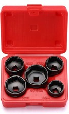 5 Pieces 3/8" Drive Low Profile Oil Filter Socket Set, Oil Filter Cap Remover an