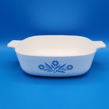 Vintage 1959 Corning Ware Blue Cornflower 1 Quart Casserole Dish C-31