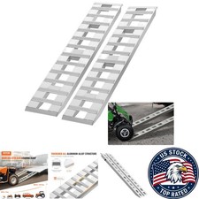 Portable 72x15 In Aluminum Ramps, 6000 Lbs Capacity - Perfect for Tractors, ATVs