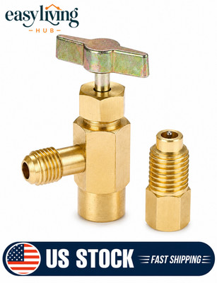 R1234YF Self-Sealing Can Tap with R134A Tank Adapter, 1/2   to 1/2 inches