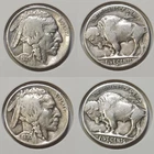 Lot of (2) Buffalo Nickels: 1935-S & 1936-S - F & VF