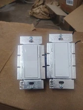 (2) Lutron Diva  DVLV-600P-WH 600W Magnetic Low-Voltage Single-Pole Dimmer White