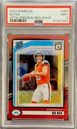 2024 PANINI DONRUSS BO NIX #369 OPTIC PREVIEW-RED WAVE - PSA 9
