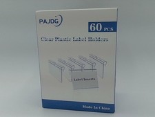 PAJDG Basket Labels Clip On, Transparent Holders For Storage, Pantry Orga