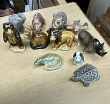Mixed Lot Mini Ceramic Animal Figurines, Multicolour Glossy Decorative