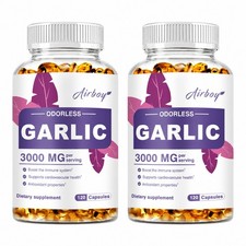 Odorless Garlic 240pcs - Heart, Blood Pressure and Cholesterol Health, Immune