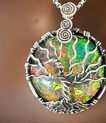 Tree Of Life Pendant Necklace By LOFT 20  Abalone  L3