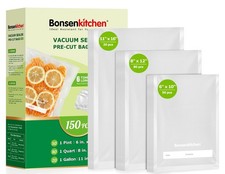 Vacuum Sealer Bags, 20 Gallon 11" x 16"+ 80 Quart 8" x 12"+ 50 Pint 6" x 10",...