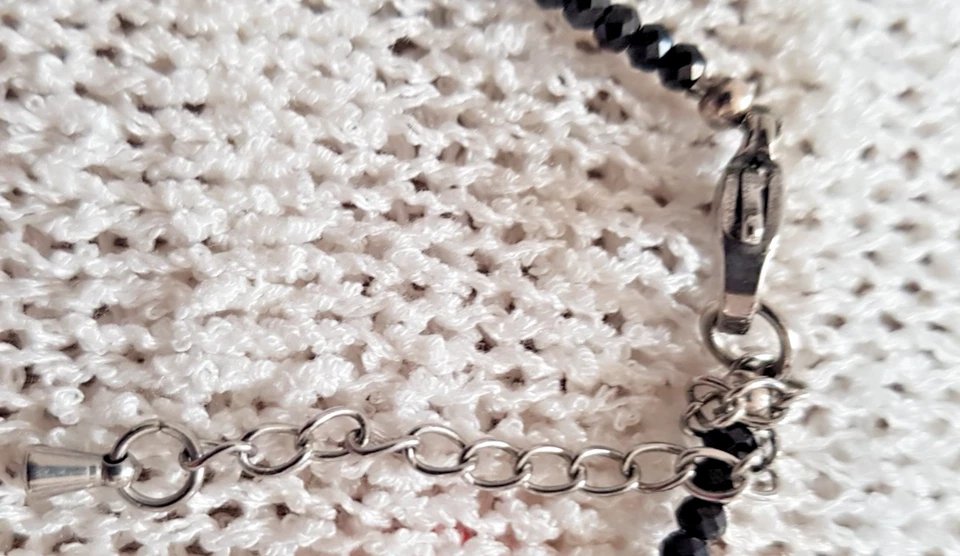 PERLEA Collier 7 Tahitizuchtperlen schwarzer Spinell, ca. 77 + 6 cm - Bild 4 von 4