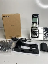 VTech DECT 6.0 Cordless Phone with Answering System, VG232 (Silver/Black)