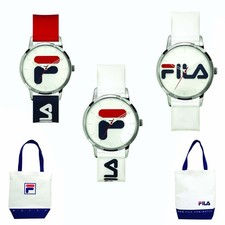 Fila Iconic Orologio con cassa acciaio e cinturino in gomma con borsa in omaggio