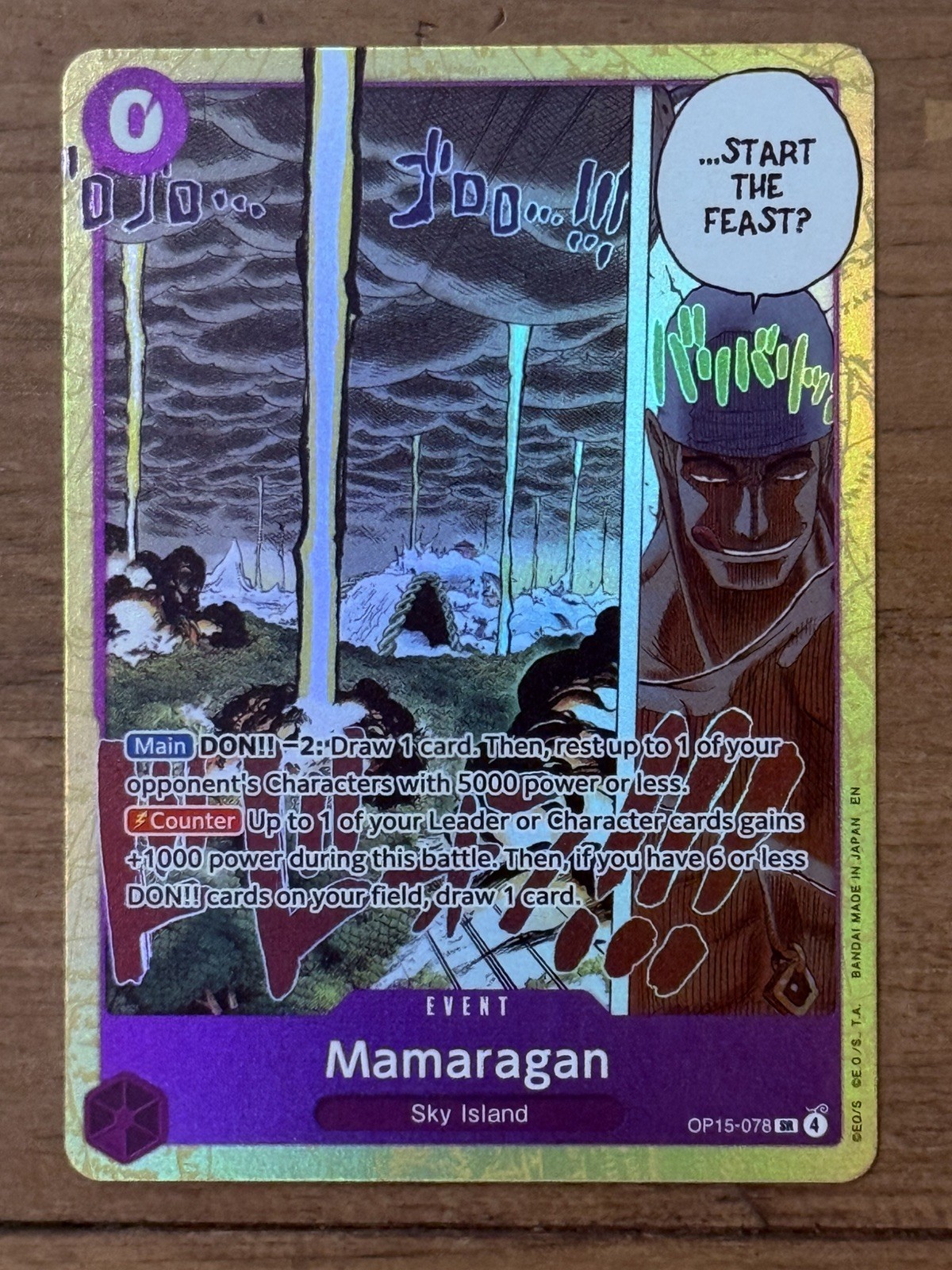 2026 One Piece Adventure on Kami's Island Mamaragan Super Rare #OP15-078
